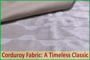 Corduroy Fabric: Definition, Types, Manufacturing Process and Characteristics