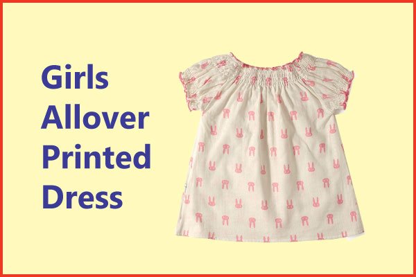 Girls allover printed dress