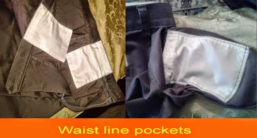 Waist line Pockets