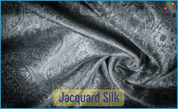 Jacquard silk weave.