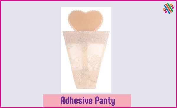 Pale brown colored adhesive panty.