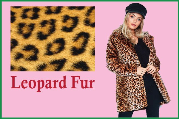 Leopard fabric and outerwear. 