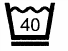Washing symbol at 40 degree mild