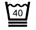 Washing symbol at 40 degree very mild.