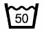 Washing symbol at 50 degree iso