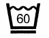 Washing symbol at 60 degree mild