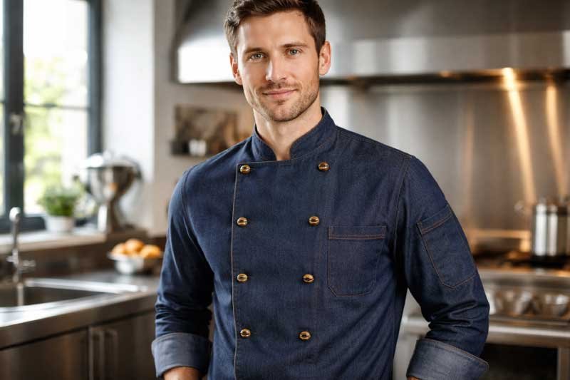 denim Chef jacket