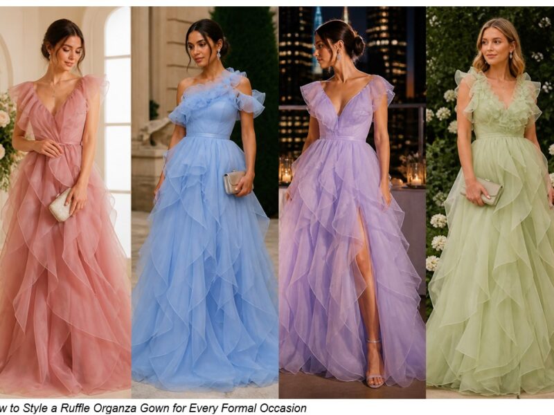 How to Style a Ruffle Organza Gown for Every Formal Occasion