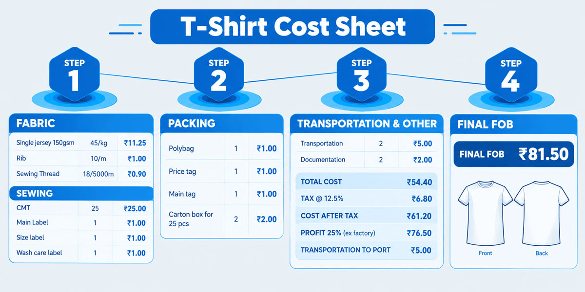 Free Garment FOB Costing Calculator